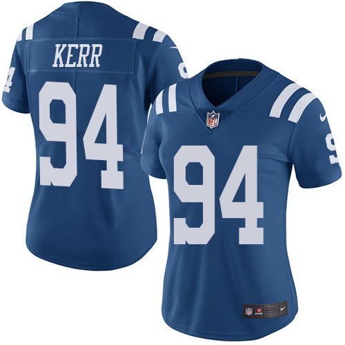 Women's Limited Zach Kerr Nike Jersey Royal Blue - #94 Rush NFL Indianapolis Colts